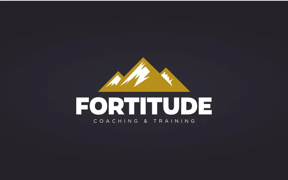 Fortitude Coaching and Training logo with a gold mountain mark
